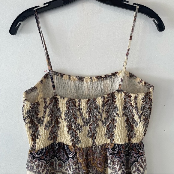 NEW Lulus Charming Attitude Ivory Paisley Smocked Wide leg Jumpsuit 37634 - Picture 4 of 15